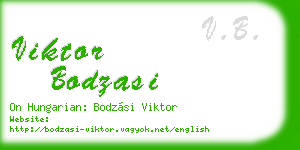 viktor bodzasi business card